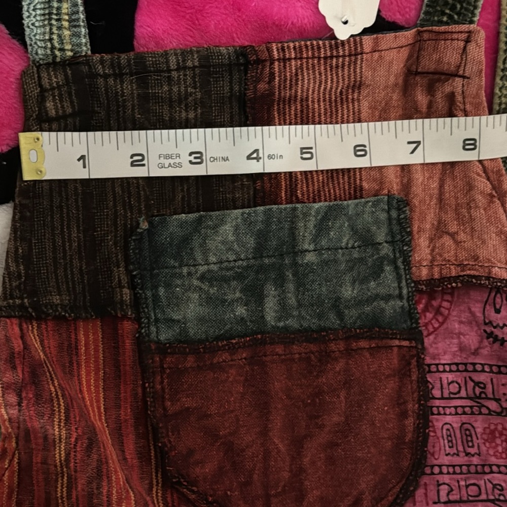 Patchwork short overalls - image 8